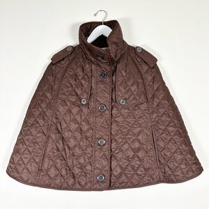 Burberry Quilted Cape Poncho Jacket